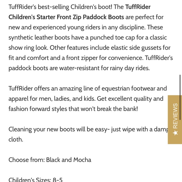EUC Tuffrider Girls Paddock Boots Size 11 - Picture 9 of 9